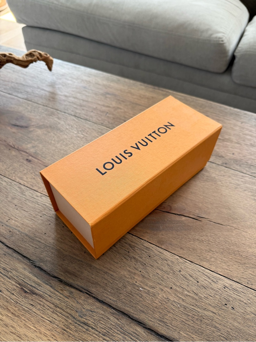Louis Vuitton Orange Presentation Box with Black Logo